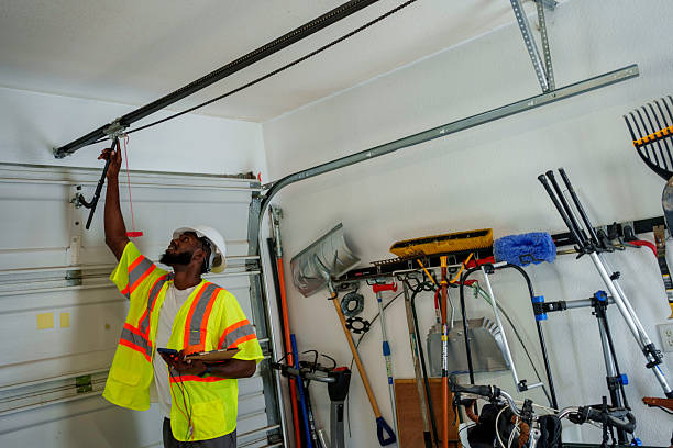 Professional Garage Door Panel Replacement technician working in Topton, PA